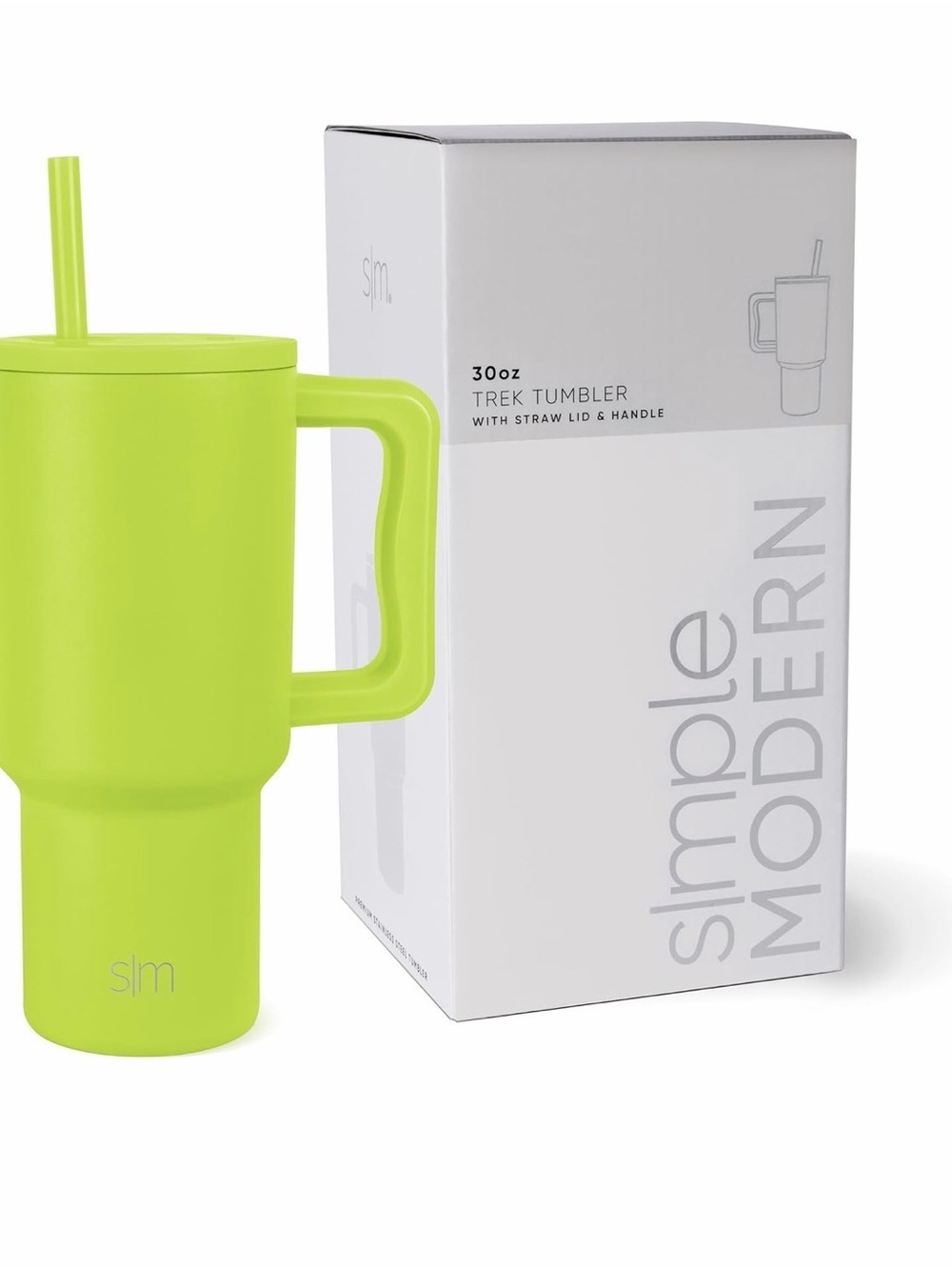 Simple Modern 30oz Trek Tumbler with Handle - Lime Green
